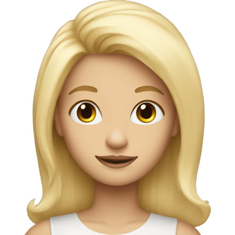 Blonde hair with  emoji