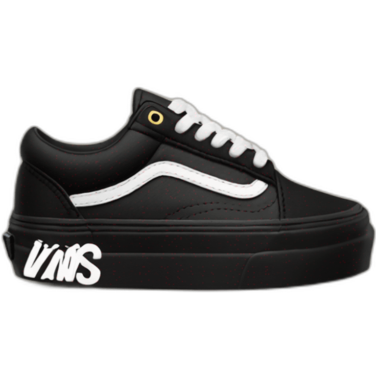 vans black old skool emoji