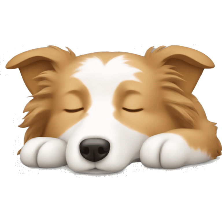 sleeping shetland sheepdog emoji