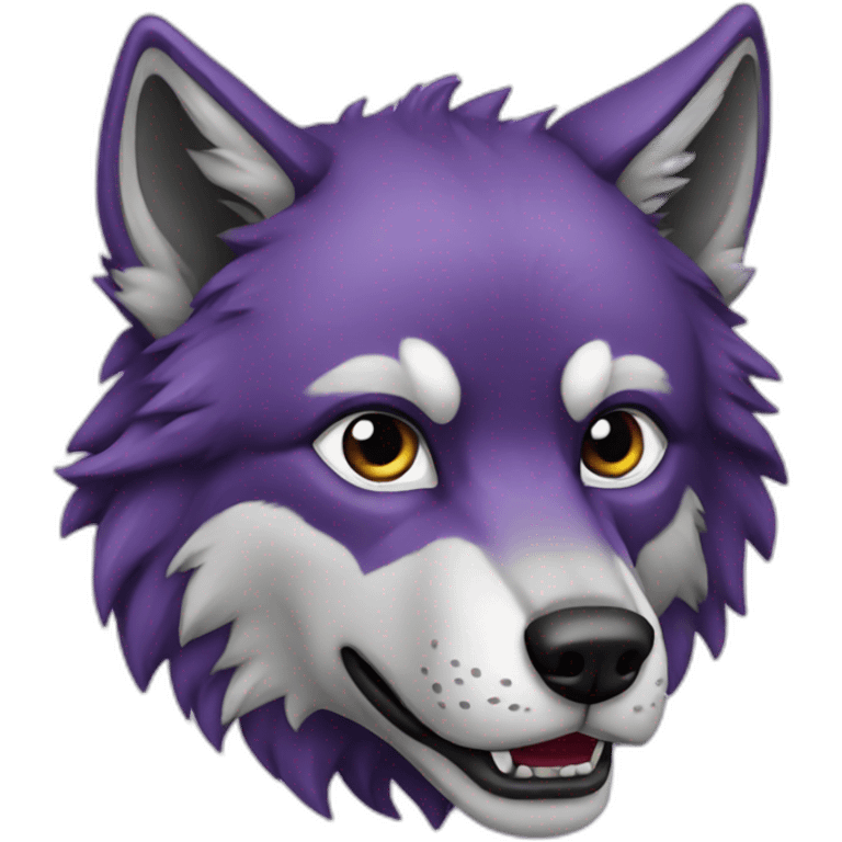 wolf purple emoji