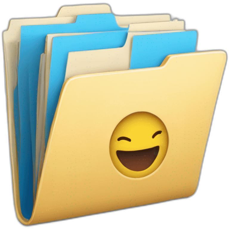 Folder with video-projective emoji