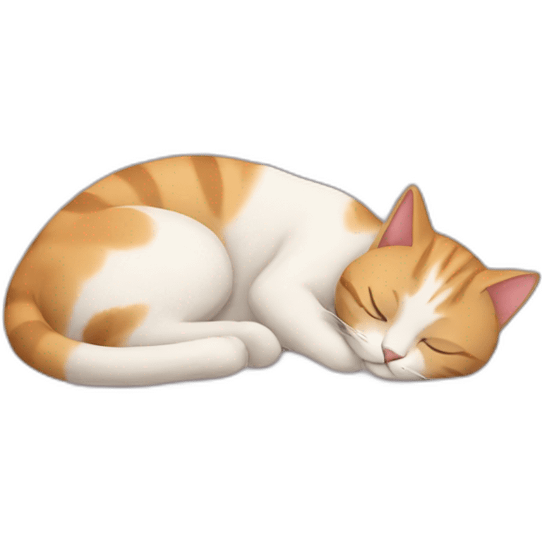 Sleeping body of a cat emoji