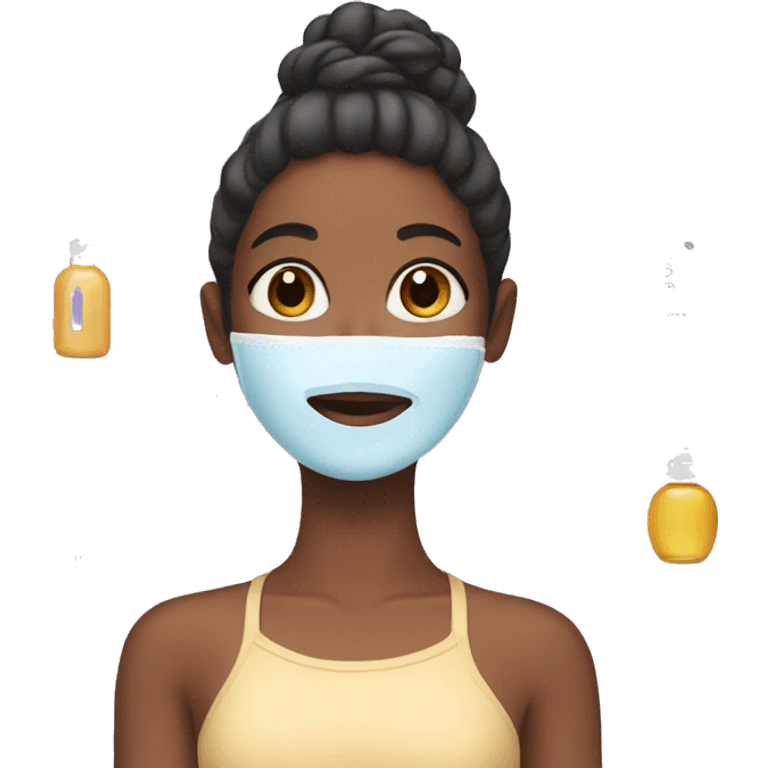 Girl doing skin care emoji