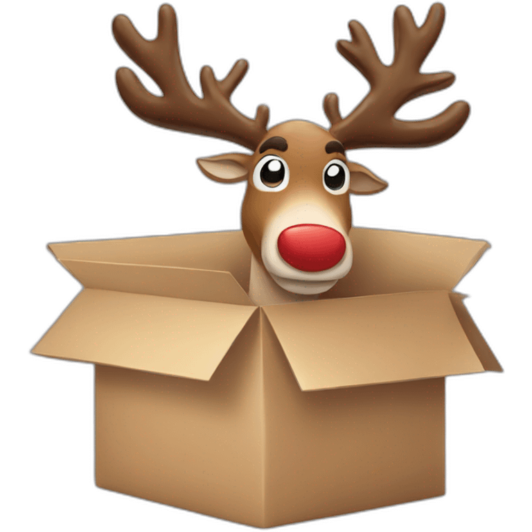 Reindeer carries a box emoji