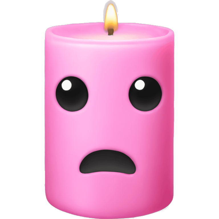 Halloween light pink candle  emoji