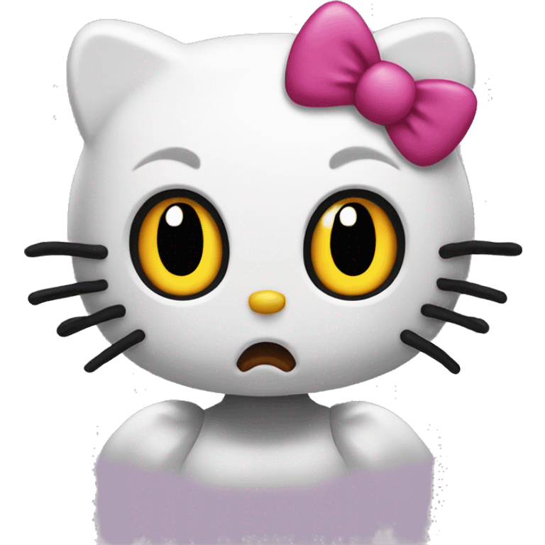 Scary hello kitty emoji