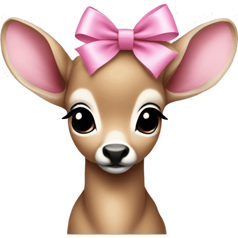 baby doe with a pink bow emoji