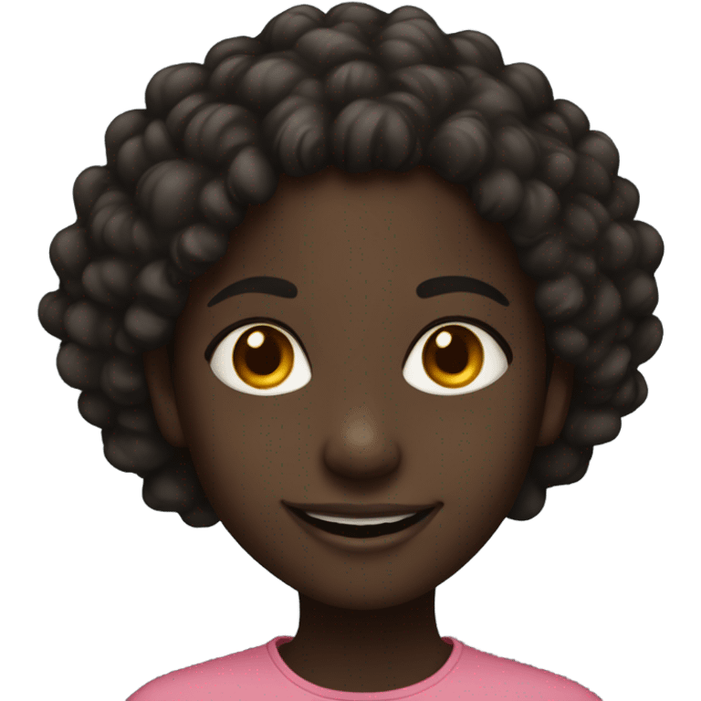 smiling dark-skinned girl portrait emoji