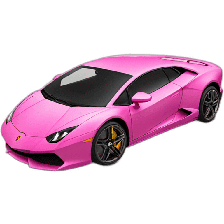 A pink Lamborghini emoji