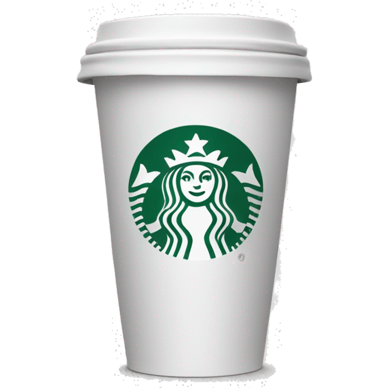 Starbucks cup white with lid emoji