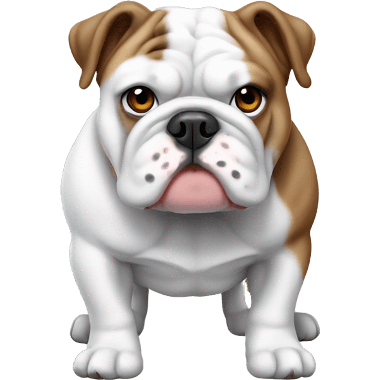 English bulldog Bue and White emoji