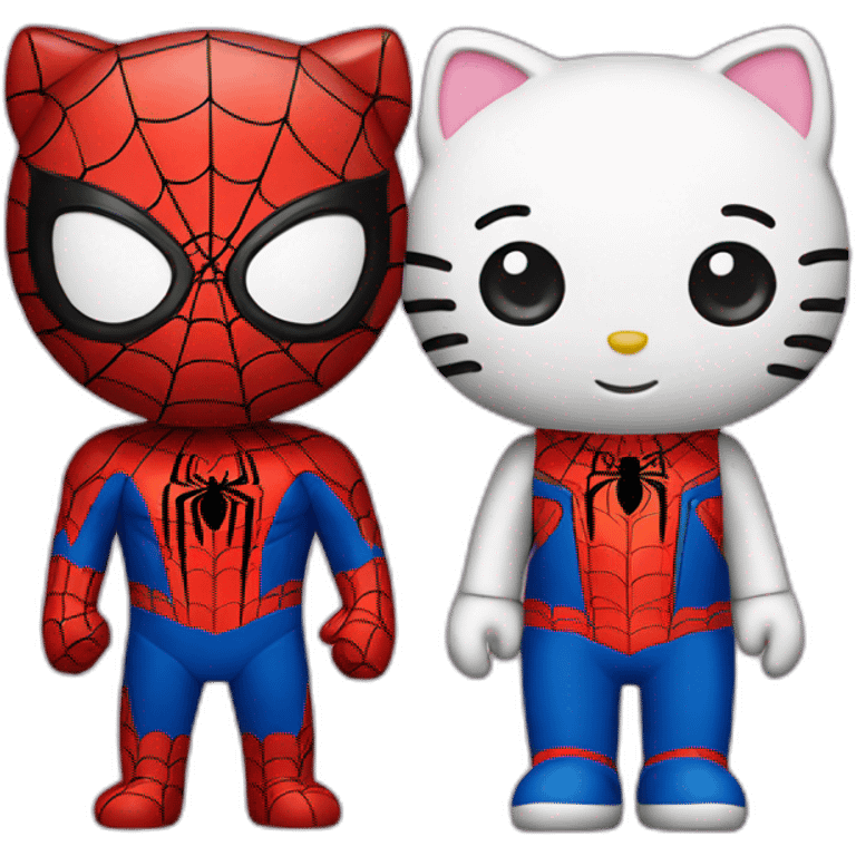 Spiderman and hello kitty emoji