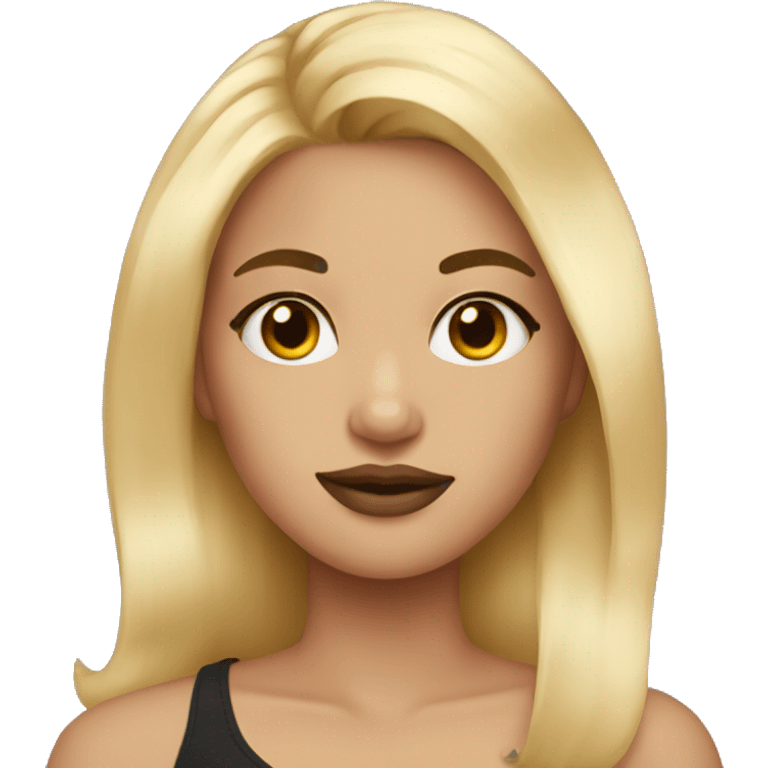 girl with blonde hair and lots of makeup emoji