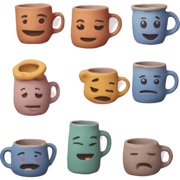 Clay, resin, mugs, crafts emoji