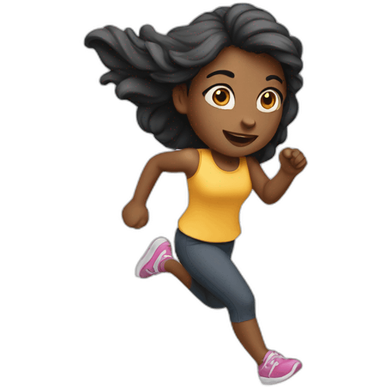 Girl run emoji