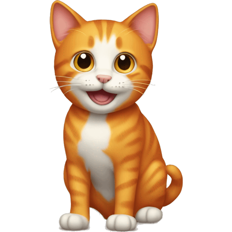 orange cat playing emoji