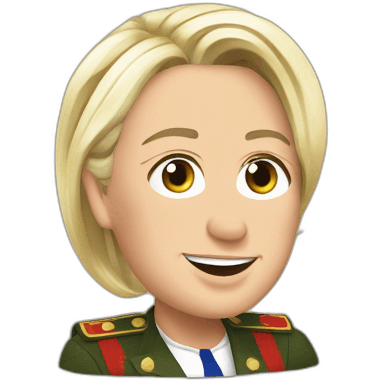 Marine le pen drink beer emoji