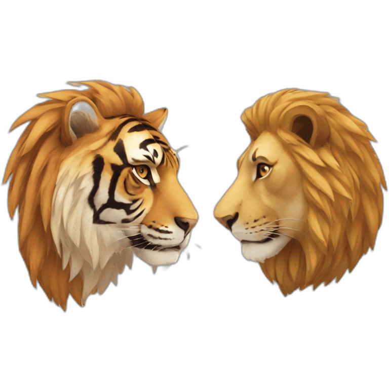 Tiger and Lion emoji