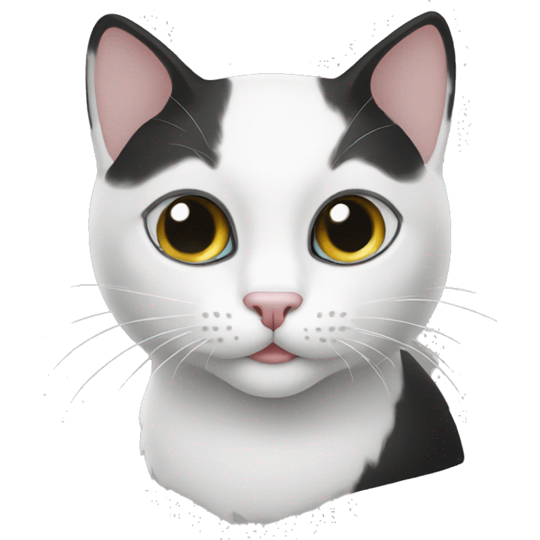 cat black and White  emoji