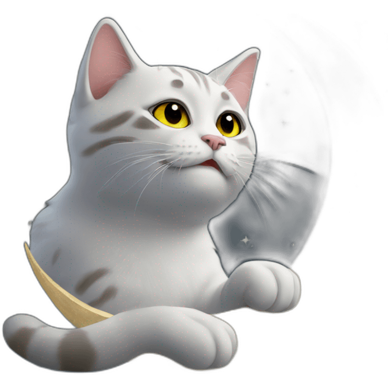 cats on moon emoji