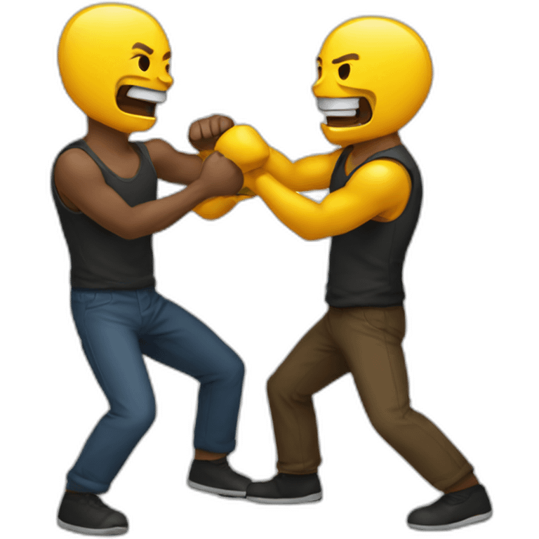 Two men fight emoji