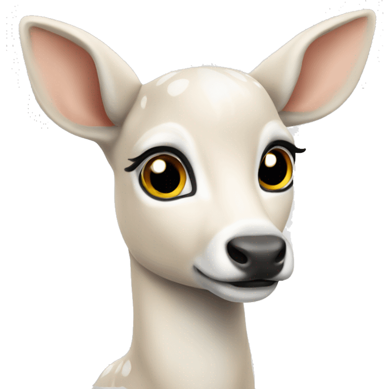 white fawn emoji