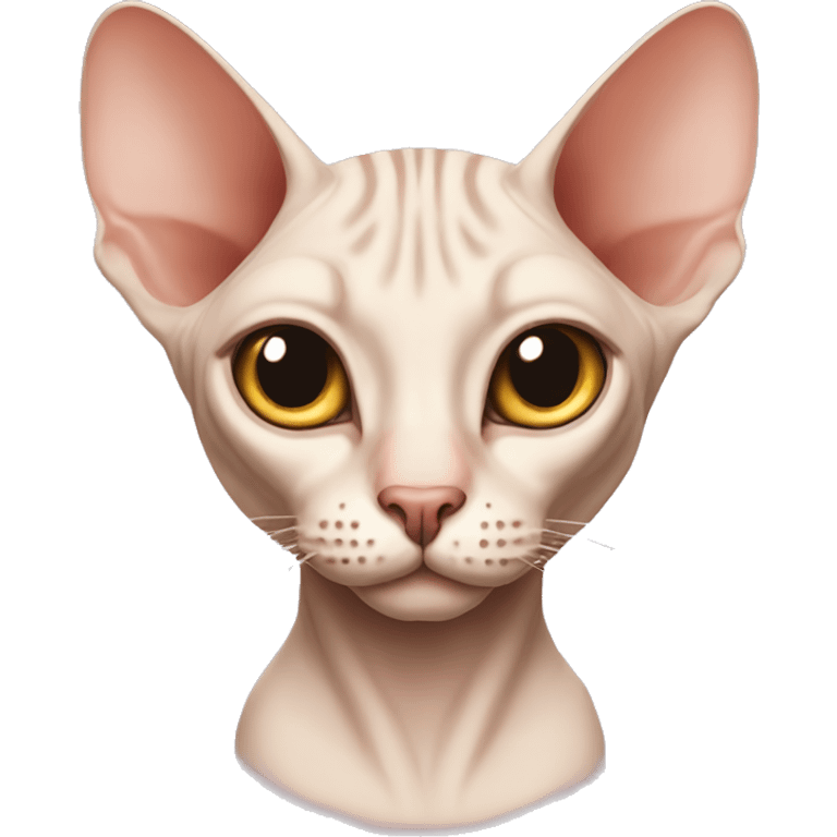 Cat sphynx face emoji