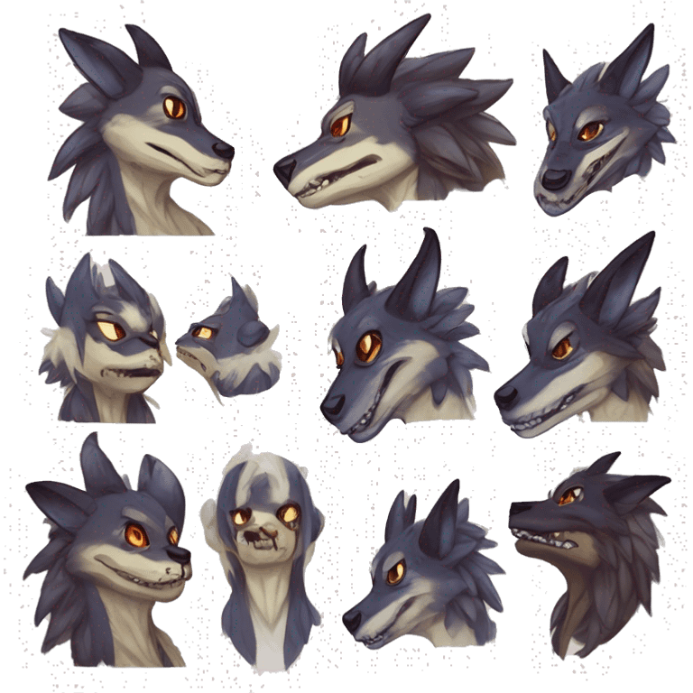 Cute Protogen-vernid-sergal-wickerbeast by griffsnuff & LiLaiRa & Falvie emoji