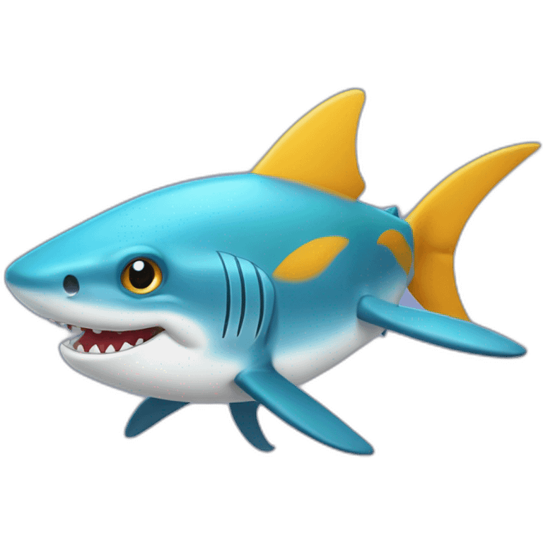 Poisson sur un requin emoji