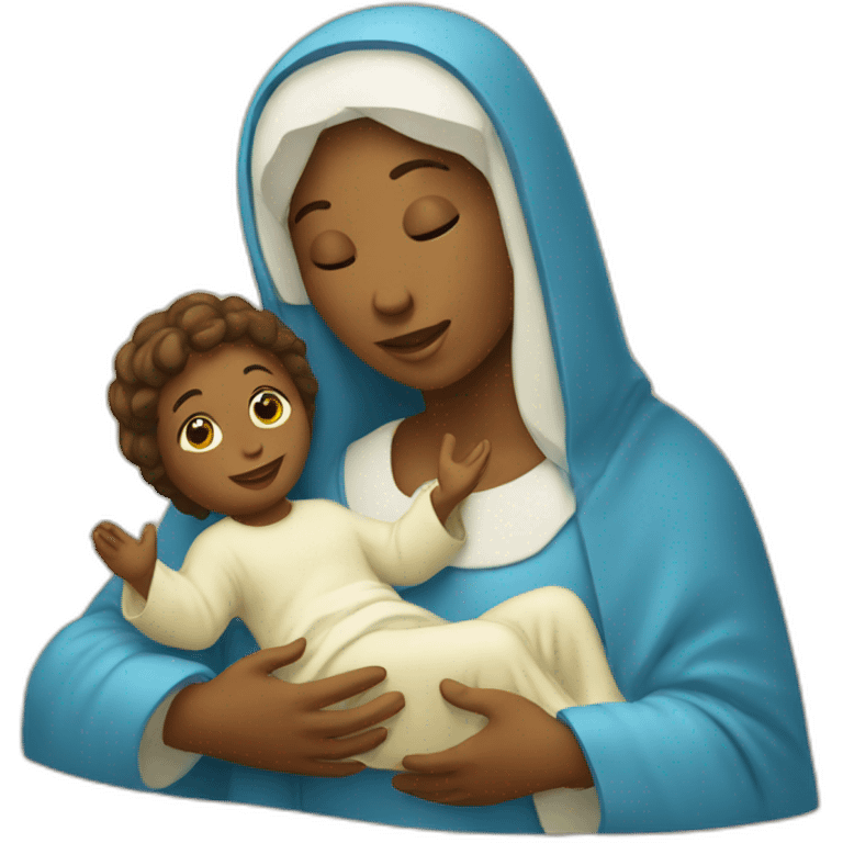 Mary with baby Jesus emoji