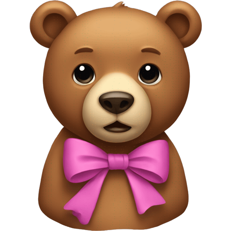 bear with a bow emoji