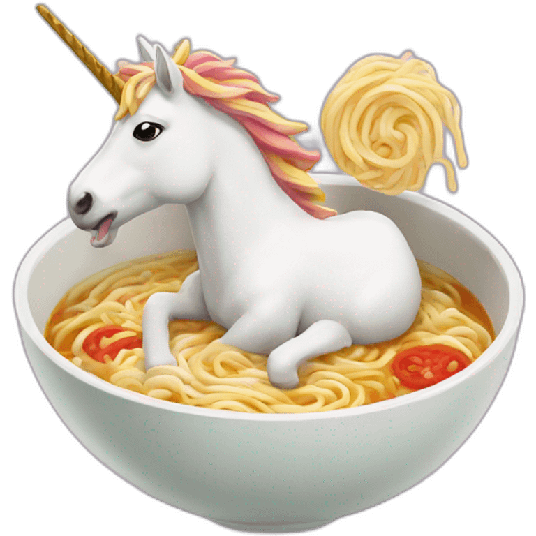 Ramen eating unicorn emoji