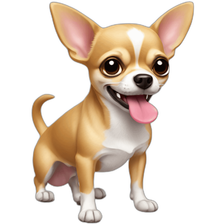 chihuahua with tongue out emoji