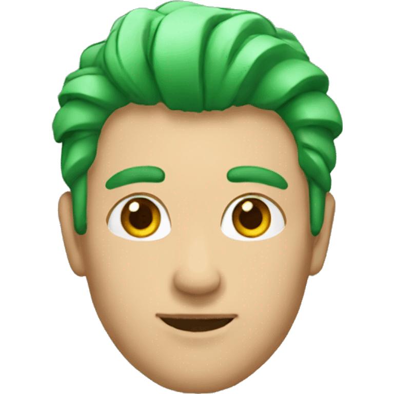 man with green hair emoji