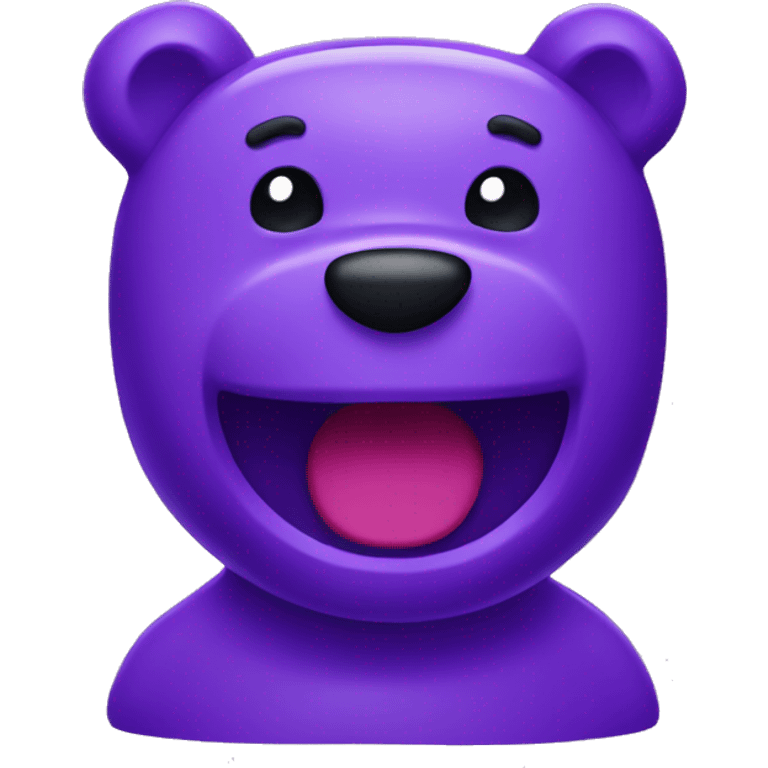 Purple gummy bear emoji