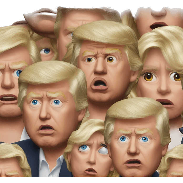 confused Donald Trump 2024 photorealistic  emoji