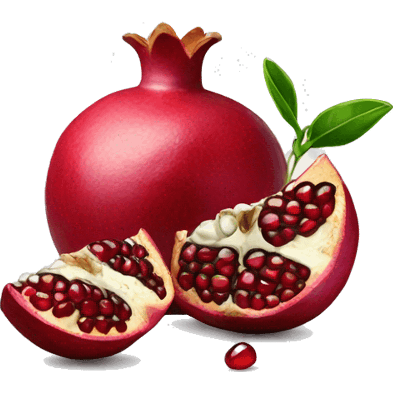 pomegranate with seed emoji