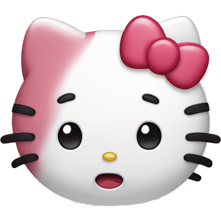 Hello kitty with heart eyes emoji