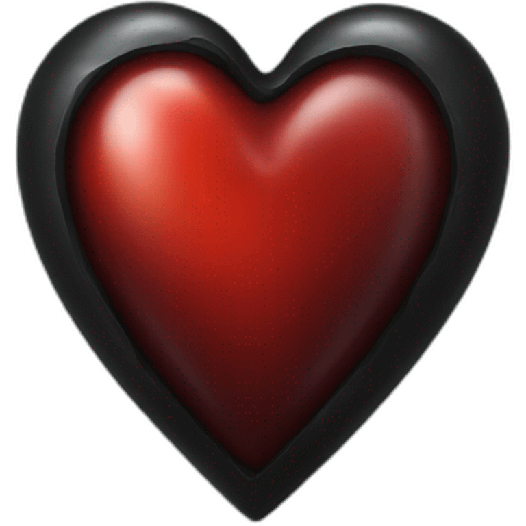 black red real Heart emoji