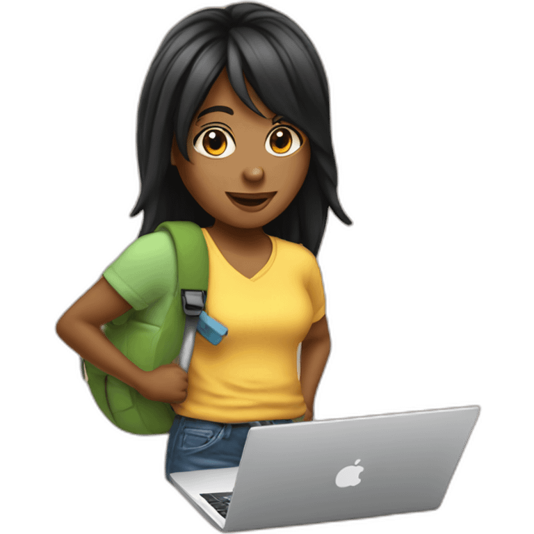 surfer-black-hair-startup-designer-with-laptop emoji