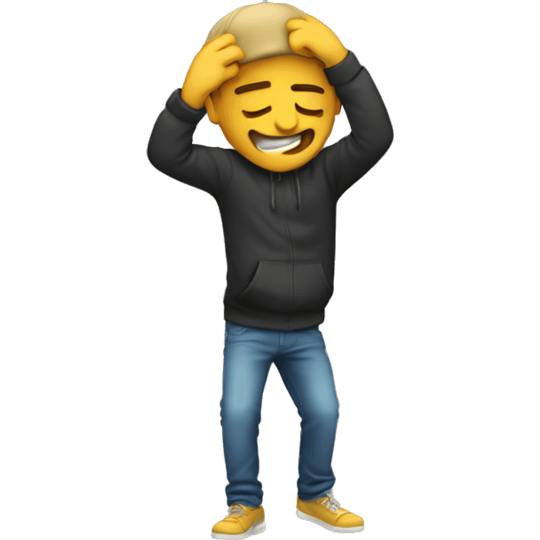 Man dabbing emoji