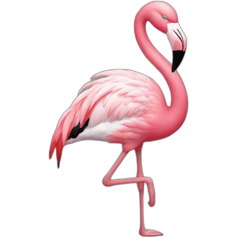 Flamingo in bikini emoji