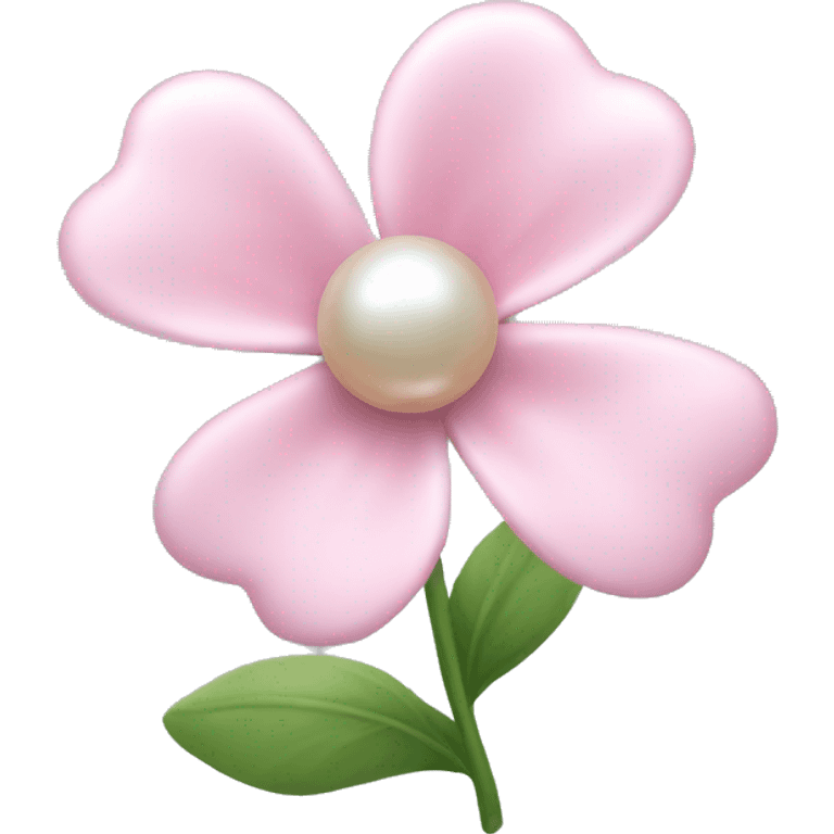 Pearl light pink flower emoji