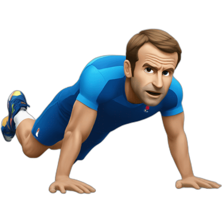 Macron qui fait du sport emoji