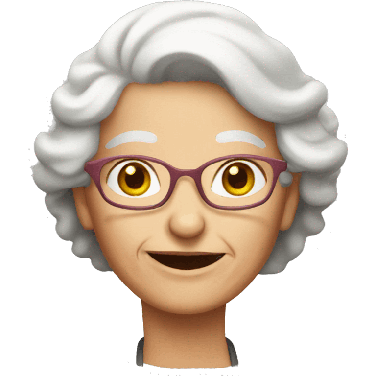 make an old lady with red hair emoji