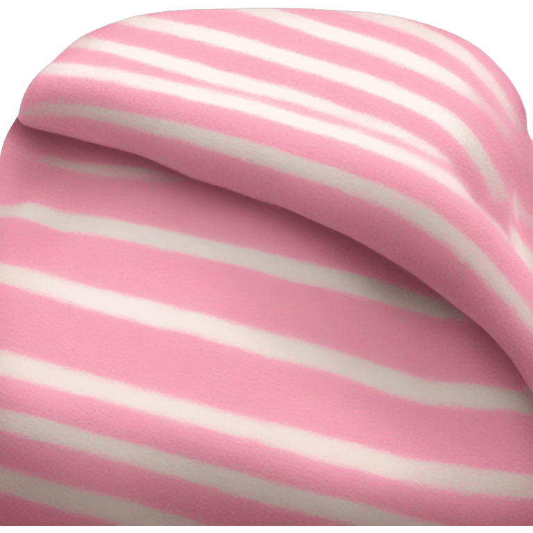 Pink blanket with fluffy white stripes emoji