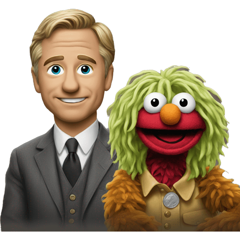 A muppet and a nickel  emoji