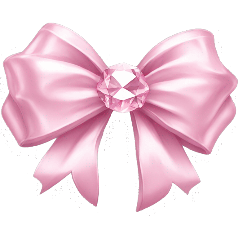 Light pink diamond bow emoji