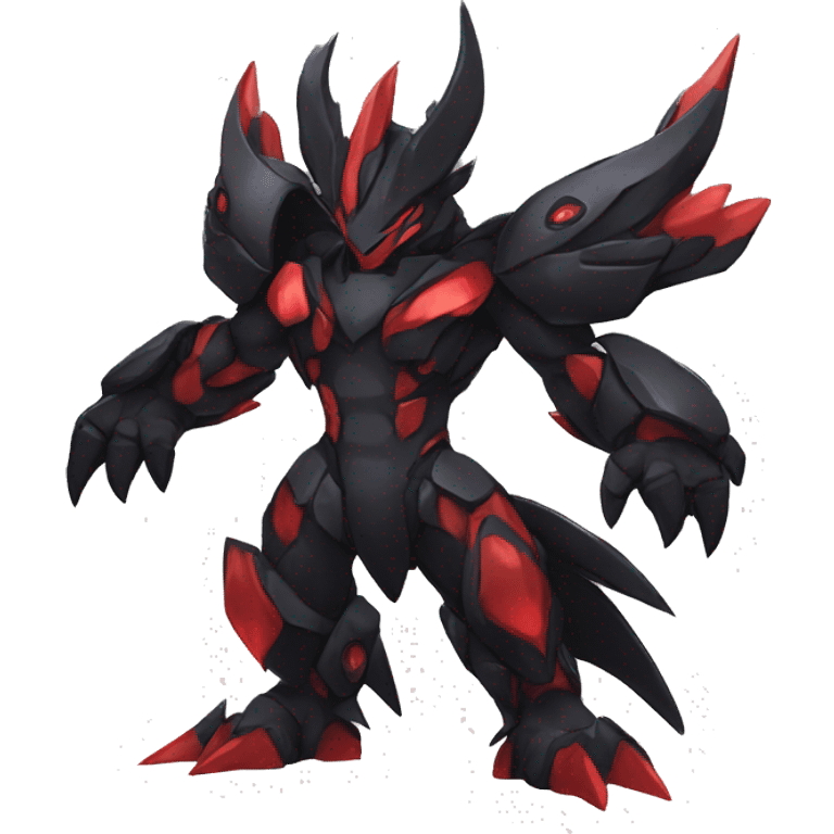  Cool Edgy Black Red godly Digimon-Fakemon full body emoji