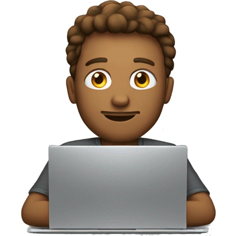 man with laptop funny emoji